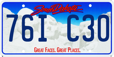 SD license plate 76IC30