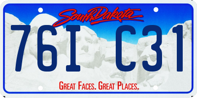 SD license plate 76IC31