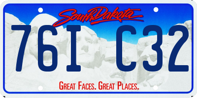 SD license plate 76IC32