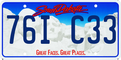 SD license plate 76IC33