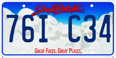 SD license plate 76IC34