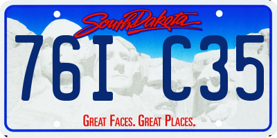 SD license plate 76IC35