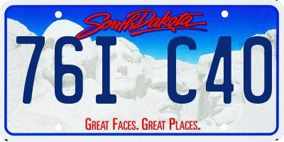 SD license plate 76IC40