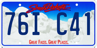 SD license plate 76IC41