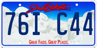 SD license plate 76IC44