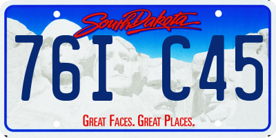 SD license plate 76IC45