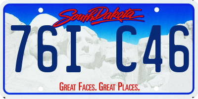 SD license plate 76IC46