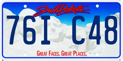 SD license plate 76IC48