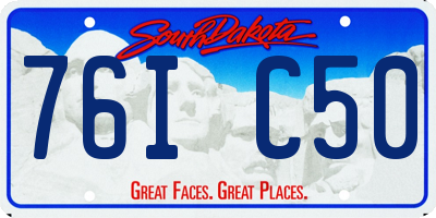 SD license plate 76IC50