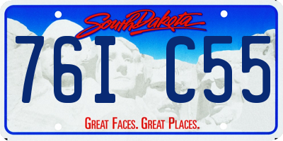 SD license plate 76IC55