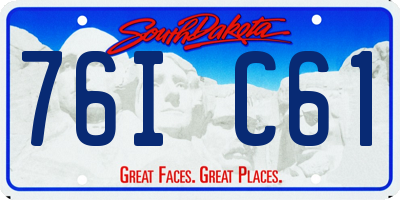 SD license plate 76IC61