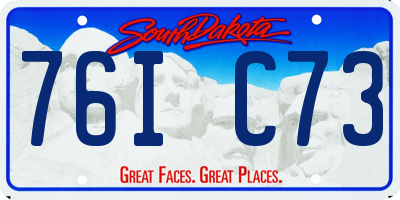 SD license plate 76IC73