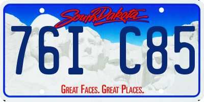 SD license plate 76IC85