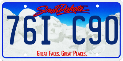 SD license plate 76IC90