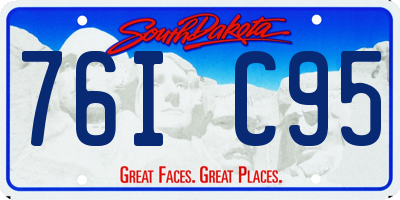 SD license plate 76IC95