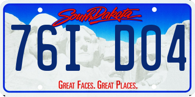 SD license plate 76ID04