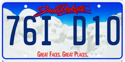 SD license plate 76ID10