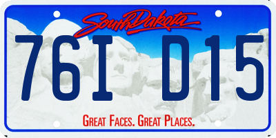 SD license plate 76ID15