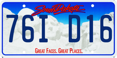 SD license plate 76ID16