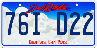 SD license plate 76ID22