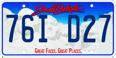 SD license plate 76ID27