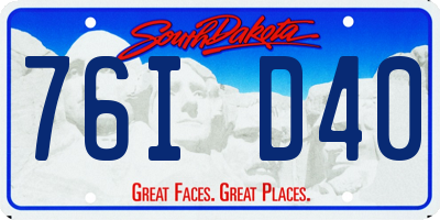 SD license plate 76ID40