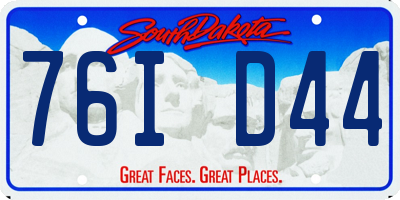 SD license plate 76ID44