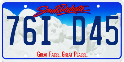 SD license plate 76ID45