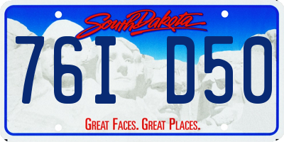 SD license plate 76ID50