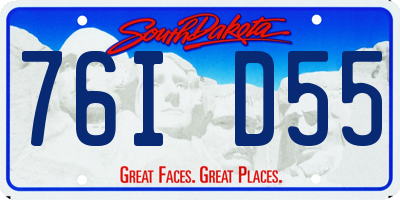 SD license plate 76ID55