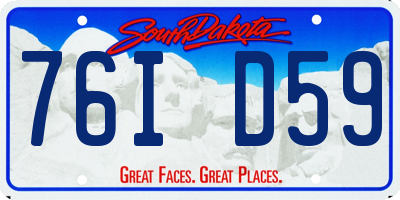 SD license plate 76ID59