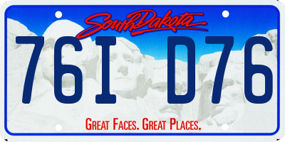 SD license plate 76ID76