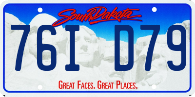SD license plate 76ID79