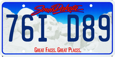 SD license plate 76ID89