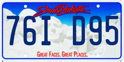 SD license plate 76ID95