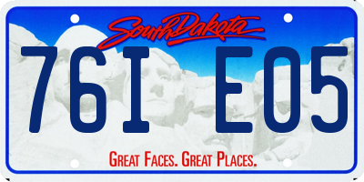 SD license plate 76IE05