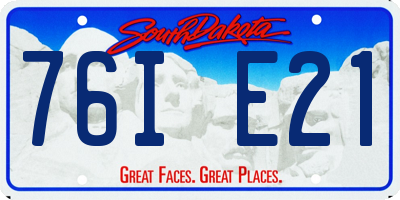 SD license plate 76IE21