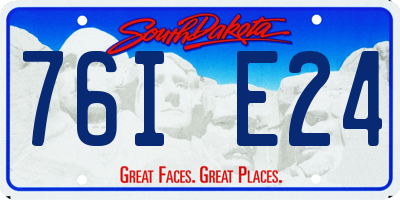 SD license plate 76IE24