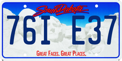 SD license plate 76IE37