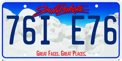 SD license plate 76IE76