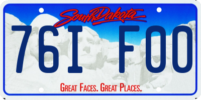 SD license plate 76IF00
