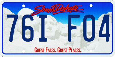 SD license plate 76IF04