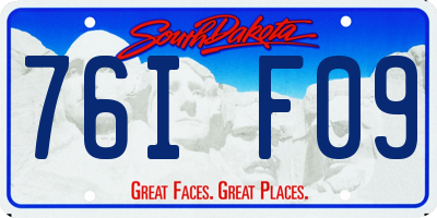 SD license plate 76IF09