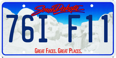 SD license plate 76IF11