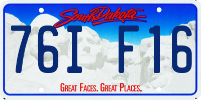 SD license plate 76IF16