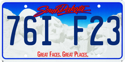 SD license plate 76IF23