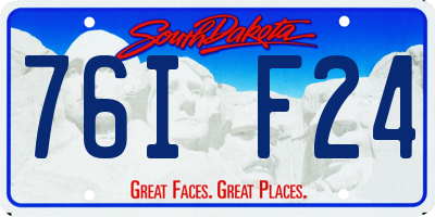 SD license plate 76IF24