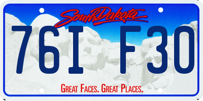 SD license plate 76IF30