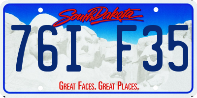 SD license plate 76IF35