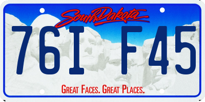 SD license plate 76IF45